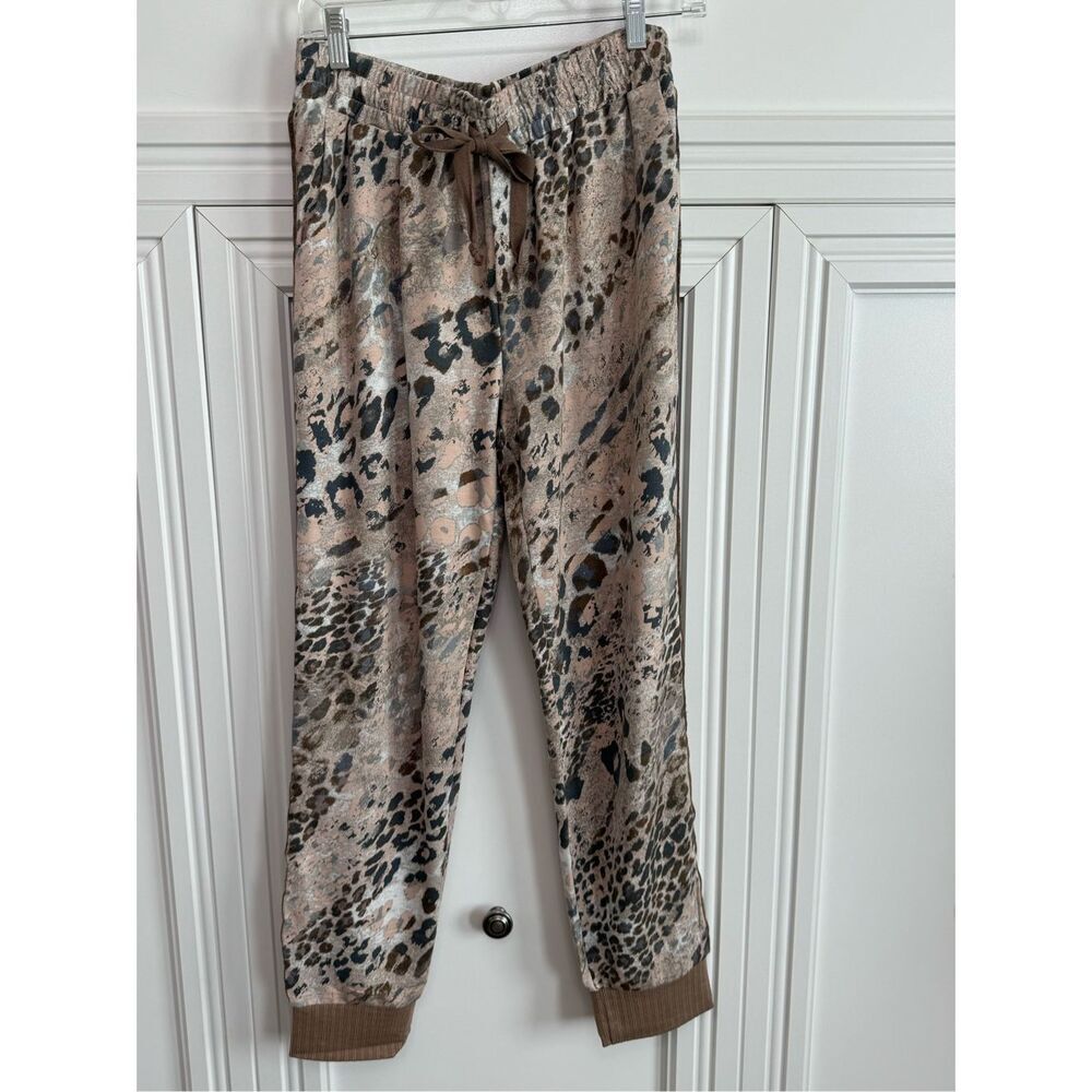 Mystree Animal Print Joggers - Brown and Black